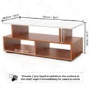 ABOUT SPACE TV Stand - Engineered Wood TV Showcase with Foot Pad Entertainment Console Shelf Storage for Set Top Box, Decor, Books for Living Room TV Unit - Oak Red(L 101 x B 40.5 x H 41 cm) 2