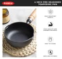 PANCA Cast Iron Tadka Pan | 4 Inch Pre-Seasoned Tempering Pan for Dal & Spices | Gas & Stove-Friendly, 450g Heavy Duty Vaghar/Chounk Pan | 100% Toxin-Free Naturally (Round) 3