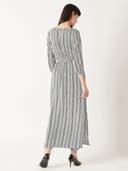 Miss Chase Women's Polyester Striped Relaxed Fit Waist Elasticated Top 5