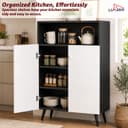 Lukzer Wooden Book Shelf & Storage Cabinet with White Doors (MR-034/Black) Engineered Wood Bookshelf for Home, Bedroom, Office & Kitchen, Multipurpose Books Organizer & Display Rack (90x30x60 cm) 5
