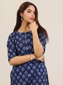 Libas Printed Cotton Straight Kurta with Trouser 4