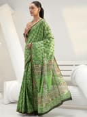 Libas Printed Cotton Saree for Women With Unstitched Blouse Piece | Daily & Casual Wear 2