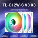 Thermalright TL-C12W-S V3 CPU Fan 120mm Case Cooler Fan ARGB, 4pin PWM Connector Silent Computer Fan with S-FDB Bearing,Desktop Cooling Fan has ARGB Mirror Light Effect (3-Pack Fans) 2