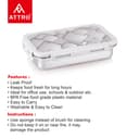 Attro Brunch Stainless Steel Lunch Box with 1 Small Container Airtight Leak-Proof Food Grade - Grey 560ml+170ml 2
