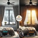 LINENWALAS 100% Solid True Solid Blackout Curtains (7 Feet),Set of 2 Panels,Complete Light Block,Thermal Insulated & Noise Reducing Room Darkening Curtains for Living Room & Home Décor (Golden Beige) 5