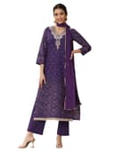 Libas Printed Cotton Blend Straight Kurta set for Women | daily wear suit 1