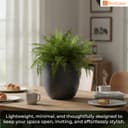 BonKaso 8 Inch Jaguar Round Plant Pots | Highly Durable & Lightweight Polymer Planter for Indoor & Outdoor Use | Flower Pot (Gamla/Gamale) for Home, Office, Garden, Living Room & Balcony (Dark Grey) 5