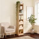 Green Soul Alba 7 Shelves Engineered Wood Book Shelf | Multipurpose Wooden Bookshelf for Home, Bedroom, Living Room, Study Room, Kids Room | Organizer | Storage | 3 Year Warranty (Oak) 1