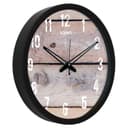 Amazon Brand - Solimo 12-Inch Wall Clock - Designer (Silent Movement, Black Frame), Analog, Plastic 3