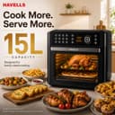 Havells Avanza Multi Function Air Fryer Oven 15L|1700W|Digital Touch Control|14 Pre-Sets|Aerocrisp Technology|Includes Skewer Set,Rotisserie Fork,Mesh,Baking Tray|2Yr Door Step Warranty by Havells 4