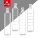 ATTRO Crystal 600ml Plastic Water Bottle BPA Free Leakproof, Fridge Safe with Time Marker to Track Hydration, Encourages Water Intake Set of 4- Transperent Clear 5