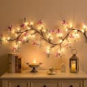Flower LED String Lights for Wall Decor with Remote Control, USB Powered Flexible Fairy Lights for Bedroom, Living Room, Wedding, Festival and Home Decoration, Butterfly Blossom_Butterfly Blossom 2