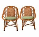 Cane Crafts Premium Bamboo Chairs | Kursi | Chairs for Living Room, Home, Dining Room, Bedroom, Kitchen, Office, Outdoor (Set of 2) 1