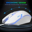 Ant GM46 Wired Optical Gaming Mouse | 2400 DPI Sensor | 4 Durable Buttons | Multicolour Backlight | 1.5M Cable | Lightweight Design | Compatible with Windows, Mac & Linux_ White 5