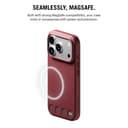 DailyObjects iPhone 17 Pro Stack Leatherette Case Cover | Compatible with MagSafe | Camera & Body Protection | Scratch Proof | Dual Hybrid Protection | Wireless Charging - Dahlia Red 2