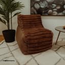 Mollismoons Premium Fur Bean Bag Sofa Bed Bean Bags Luxury and Attractive Design Bean Bag Chair for Living Room Bean Bags (Sofa Bean Bag Without Beans, Coffee), Standard 3
