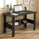 Callas Engineered Wood Computer Desk with Shelf – Modern Laptop Study Table for Home Office, Workstation & Writing Desk for Students and Professionals (ST-09-Black) 1