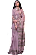 SGF11 Women's Soft Cotton Linen Silk Saree With Unstitched Blouse Piece 5
