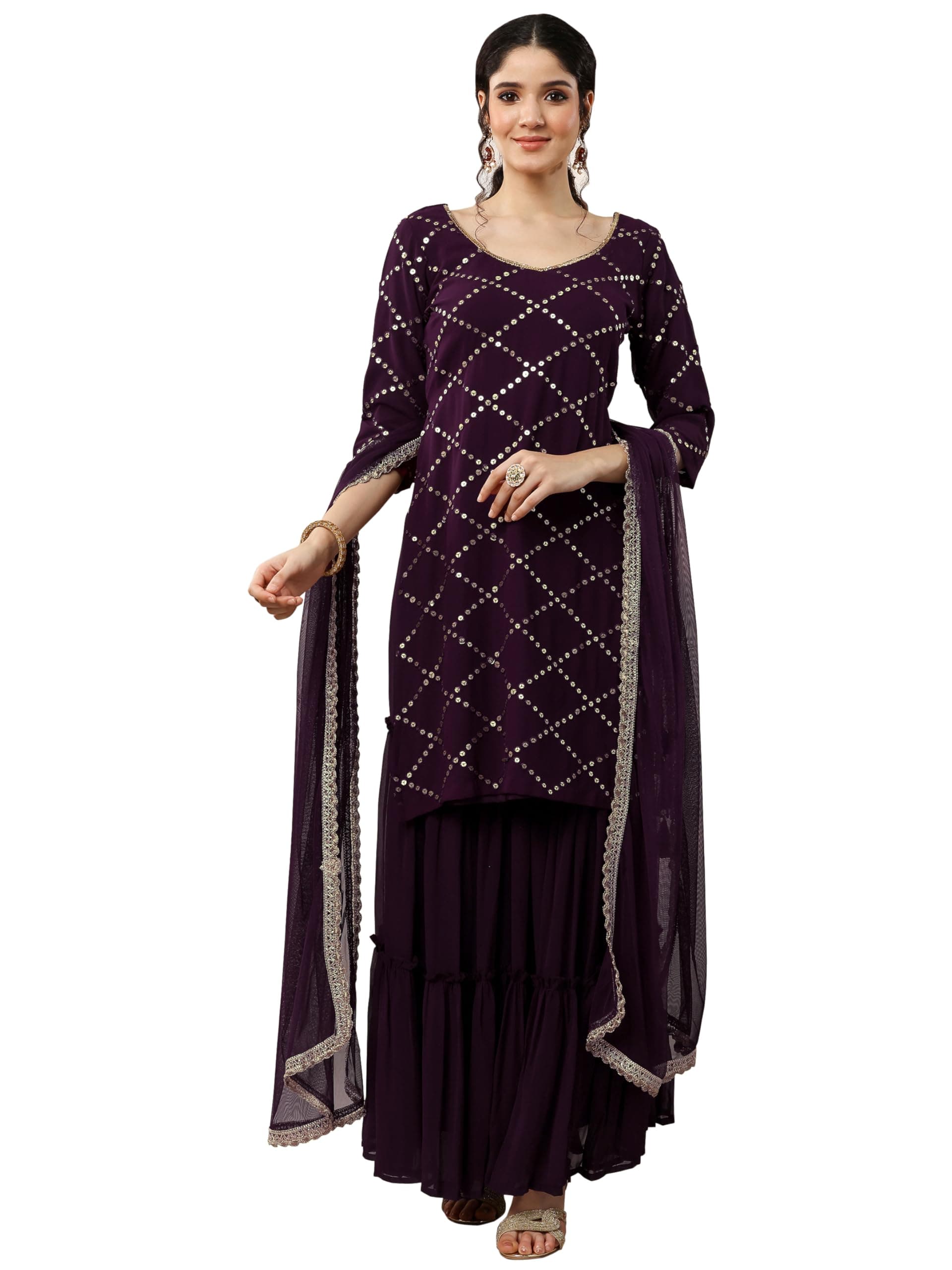 Libas women's Poly Georgette Kurta Sets | daily wear suit