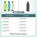 Milton Kool Windsor 900 Thermoware I Cold PU Insulated Water Bottle 700 ml, Leak Proof Flip Top Lid I for Office, Gym, School I Neon Green 5