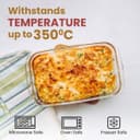 AGARO Elite Borosilicate Glass Baking Tray for Kitchen, 1600 ml, Baking Dish, Serving Bowl, Oven & Microwave, Dishwasher and Freezer Safe, Rectangle, Transparent, Glass Bowl Container 3