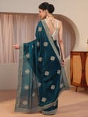 Libas Embellished Tissue Saree for Women With Unstitched Blouse Piece | Traditional Saree for Party & Wedding 3