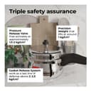 Lifelong Stainless Steel Curve Pressure Cooker 2Liters | Induction & Gas Stove Compatible with Outer Lid, ISI Certified & Lock System | Safe & Durable Kitchen Essential with 5 Years Warranty (Silver) 2