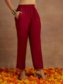 Libas Womens Embroidered Silk Blend Straight Kurta With Trousers and Dupatta | ethnic wear | bridal suit | wedding dress | occasion wear 5