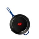 Pigeon Imperi Cast Iron Fry Pan/Skillet, Free Silicone Grip, Pre-Seasoned,100% Healthy & Toxin-Free, Naturally Nonstick Frying Pan, Makes Food Tastier, Strong & Durable, Gas & Induction, Frypan 22cm 1