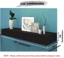 vudy Engineered Wood Painted Finish Design Wall Shelf with Hidden Compartments for Storage, Set of 1,Walnut 2