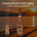 Desidiya® 20 LED Wine Bottle Cork Copper Wire String Lights, 2M Battery Operated (Pack of 2) 3