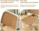 INNOWIN VEDA Chair for Cafeteria | Arm Chair | Accent Chair for Living Room Home, Bedroom, Cafe and Hotels | 3- Year Warranty | Set of 2 | Plastic | Black 4