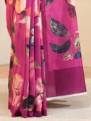 Libas Printed Silk Blend Saree for Women With Unstitched Blouse Piece | Traditional Saree for Party & Wedding 4