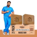 Ghar Soaps Sandalwood & Saffron Magic Bar For Bath (100 Gms Pack Of 2) | Paraben Free | Chandan & Kesar Bath Soap | Handmade Soaps For Glowing | Skin Brightening Soap For Men & Women 2