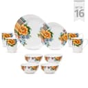 Clay Craft Fine Ceramic Eco4 Dinner Set (Set of 16), for Family of 4, Dinner Set Ceramic, Crockery Set, Dining Set for Dinner, Crockery Set for Gift, Kitchen Set for Home, Daily Use Crockery Set 4