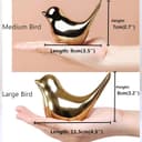TIED RIBBONS Set of 2 Birds Statue Showpiece (Ceramic, 4.5 Inch x 3.5 Inch) - for Home Décor Vaastu & Fengshui Birds Idol Living Room, Decoration Items for Home, Gifts Set (Golden) 5