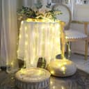 FLYNGO Artificial Leaf Curtain LED String Light, 200 LEDs, 8 Modes, Adjustable Brightness, Lights for Diwali Decoration, Home, Bedroom, Wedding, Party, Festive Decor (Warm White) 5