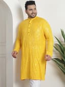 SOJANYA(Since 1958 Cotton Regular Fit Plus Size Ethnic Long Kurta for Navratri & Indian Festivals 3