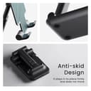 Ambrane Multipurpose Tabletop Mobile Stand | Adjustable Angle & Height| Universal Holder for iPhone, Samsung, OnePlus & All Smartphones | Portable, Anti-Skid | for Home, Office, Bed & Gifting (Black) 4