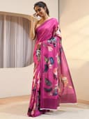 Libas Printed Silk Blend Saree for Women With Unstitched Blouse Piece | Traditional Saree for Party & Wedding 2