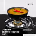 Lifelong Cooking Tadka Pan with Steel Handle | 350ml | Aluminum Non-Stick Coating | 11cm Tadka Pan for Kitchen, Small Frying Pan, Gas Compatible Cookware, Kitchen Utensils (LLTDP01, Black) 2
