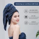 MAXOSHINE Microfiber Towels for Bath Large Size-Super Soft Coral Fleece Bathing Towel with Hook Quick Dry Super Absorbent-Bath Towel for Men and Women-70x140 cm, 350 GSM, Pack of 1 2