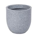 BonKaso 8 Inch Jaguar Round Plant Pots | Highly Durable & Lightweight Polymer Planter for Indoor & Outdoor Use | Flower Pot (Gamla/Gamale) for Home, Office, Garden, Living Room & Balcony (Light Grey) 1