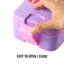 CELLO Food Mate Snap Lock Plastic Lunch Box, 713ml, Violet | 2 Compartment with 2 Side Lock for School Kids and Adults | Leak-Proof Snacks Tiffin Box for School Kids, Office, Picnic & Travelling 3