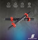 Amazon Brand - Symactive 20 Kg Adjustable Dumbbell Set – Durable PVC Plates (2kg x 4, 3kg x 4) with Secure Weight-Locking Mechanism, Pair of 14'' Rods & Nuts 4
