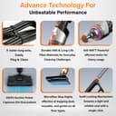 SEZNIK Vacuum Cleaner for House | Floor Mopping & Wet Spills + Dry Vacuuming | Turbo Sweep 3-in-1 Handheld Vacuum Cleaner | Vacuum & Mop | Corded, 600W, 20kpa Suction | 200ml Water Tank (SZ-V07) 3