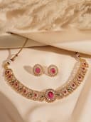 Shining Diva Fashion Latest Stylish Design Fancy Traditional Necklace Jewellery Set for Women (16637s) 3