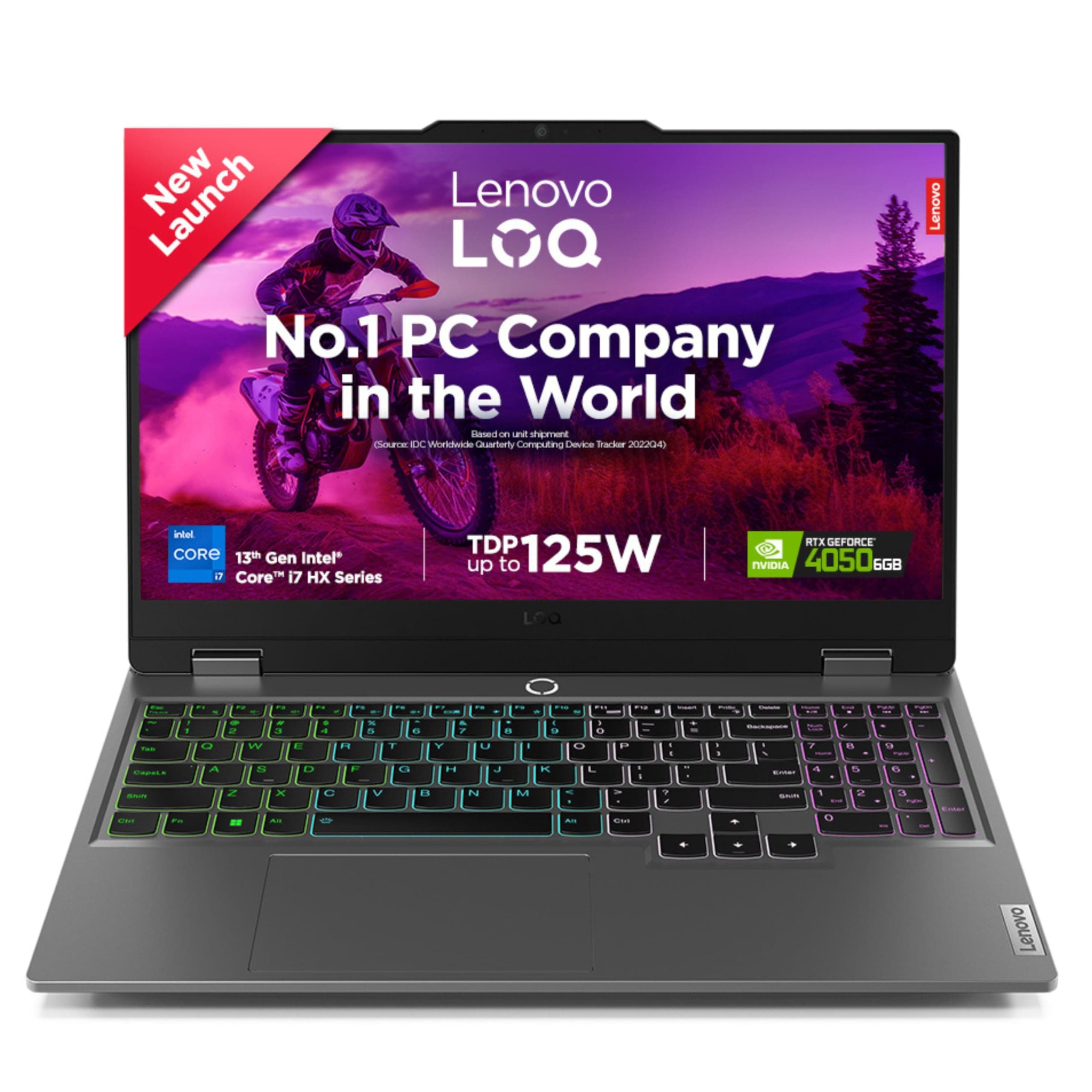 Lenovo LOQ Intel Core i7-13650HX 15.6" (39.6cm) 144Hz 300Nits FHD Gaming Laptop (16GB/500 GB SSD/Win 11/NVDIA RTX 4050 6GB Graphics/100% sRGB/Office 21/3 Month Game Pass/Grey/2.4Kg), 83DV00HBIN