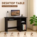 Callas Engineered Wood Computer Desk – Small Modern Writing Desk for Home Office, Bedroom, or Living Room – Sturdy & Simple Laptop Table (CB-ST-03-Black) 3
