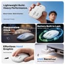 EVM Wireless Mouse 2.4GHz | 1600 DPI Optical Mouse | USB Nano Receiver | Ergonomic Design | Smooth Cursor Control | 1 Year Warranty (EWLM-720) 2